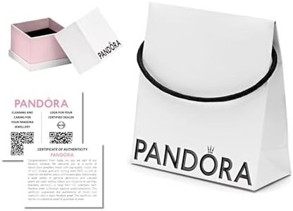 PANDORA Set di imballaggio ecologico (sacchetto e scatola di gioielli) (1), Bianco,Nero, Elegante