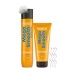 Matrix Mega Smooth Sulfate-free Shampoo and Conditioner | For Colored & Chemically Treated Hair | For Bond Repair | Safe for Keratin, Nanoplastia, Cysteiner (350ml + 200ml)