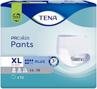 TENA Pants Plus Extra Large (120cm-160cm/46-62in) Pack of 12