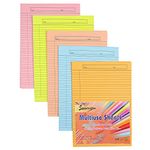 SNOW CRAFTS A4 Size Both Side Ruled Coloured Sheet for Project/Assignment/Practical/Homework (Multi Colour, 100 SHEETS)