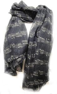 Grace's Accessories Musik Schal - Noten Klavier Violine Mozart Klassik Crotchet Quaver Schal