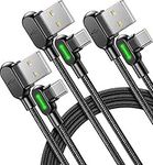 mcdodo Type C Cable, 【10 Pack】 3.1A Quick QC 3.0 Fast Charging USB Type C Cable, (15FT) Type C Phone Charger Cord for Samsung Galaxy S20 S10 S9 S8 Plus Note 10 LG Google Pixel OnePlus