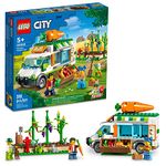 LEGO 60345 City Farmers Market Van, Toy Farm Shop with Food Truck, Veggie Patch, 3 Minifigures & Bunny Figure, Gift for Boys & Girls age 5 Plus Years Old