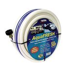 Valterra AquaFresh High Pressure Drinking Water Hose, Water Hose Hookup for RV - 1/2" x 50', White