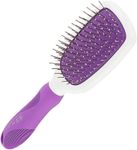 Stainless Steel Grooming Brush For Dogs - Ever Gentle Slicker Brush With Rubber Handle And Hook