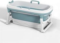 Folding Bathtub Adult,Portable Bathtub Adult,Barrel Sweat Steaming Bathtub,Folding Bathtub,Mobile Bathtub Adult,Plastic Folding Thicken Bathtub Home Sauna (115 x 62 x 52)
