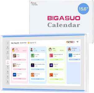 15.6 Inch Digital Calendar, Full HD Touchscreen Smart Planner for Family Schedules - Wall & Desk Mount, Great for Seamless Daily Planning & Household Organization, with LED Reminder Light