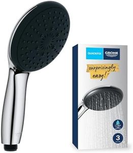 Grohe - Vitalio Start 110, Pommeau de Douche Rond 11cm 3 Jets (Pluie/Stimulant/Massage), Economie d'Eau, Sélection Facile, Procédé Anti-Calcaire, Chromé, 26031001