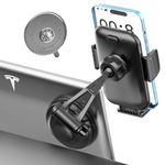 Kolasels Tesla Phone Holder [Strong Backup Sucker] Screen Phone Mount for Tesla Model 3/Y/X/S, Hands Free Car Cell Phone Stand, Compatible with iPhone 15/14/13/12/ Pro Max, Galaxy, 4-7" Smartphones
