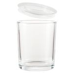 CandMak Candle Jars, 15 Pack 9 OZ Glass Empty Candle Vessels Containers Jars Bulk with Clear Lids for Making Candles (Clear)