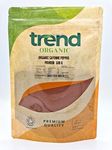 Trend Organic Ground Cayenne Pepper 100g - Certified Organic Cayenne Hot & Aromatic Spice, Non-GMO, Additive-Free, Resealable Pouch, Perfect for Cooking, Seasoning & Marinades