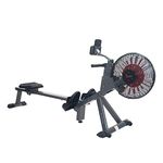 Sunny Health & Fitness Air Plus Magnetic Resistance Rowing Machine – SF-RW5940, gray