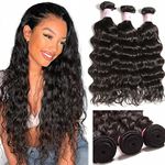 20 22 24: Beauty Forever Hair Brazilian Natural Wave Virgin Hair Weave 3 Bundles 100% Unprocessed Human Hair Extensions Natural Color 95-100g/pc (20 22 24)