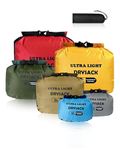 MOXTOYU Waterproof Dry Bag Set 6 Pack, Lightweight Drybag Canoe Bags with (15L 8L 5L) x2 Dry Sacks Waterproof Bags for Kayaking Rafting Boating Hiking Camping Travel Storage Boat Dry Bags