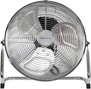 Commercial Portable High Velocity Air Circulation Floor Gym Fan 20" / 50CM - 3 Speed Tilting Chrome Finish Ideal for home office workshop garage (20 Inches)