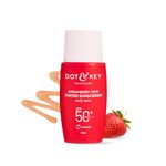 Dot & Key Strawberry Dew Tinted Sunscreen SPF 50+ Pa++++ - 03 Sand | Protection Against UA/UB | Broad Spectrum, Water & Sweat resistant | For All Skin Types | 50ml