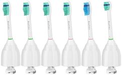 Brushmo Replacement Toothbrush Heads Compatible with Philips Sonicare E-Series Essence HX7022/66 and Other Screw-on Electric Toothbrush Models, Variety Bundle, 6 Pack