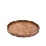 EDHAS Round Wooden Decorative Candle Holder Tray for Coffee Table Centerpieces Modern Farmhouse Home Decorations (30.48cm x 30.48cm x 2.54cm)