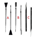 LTQ Stainless Steel DAB Tool 3 Types Dabber Tools Metal Titanium Nail for Wax and Dry Herb Vaporizer (1pc Type B)