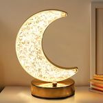 Moon Lamp, Dimmable Crystal Lamps, Ramadan Decorations, Arylic Bedside Lamps, Eid Decorations, USB Rechargeable Table Lamp, Moon Light, Night Light, Kids Lamp, Gifts for Women, Valentines Day Gifts