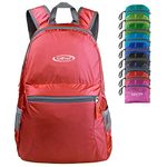 G4Free 20L Lightweight Packable Backpack Foldable Travel Hiking Daypack for Men and Women£¨Red)