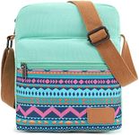 Leaper Girls Crossbody Purses for Kids 2 PCS Cross Body Bag Women Messenger Bag Girls Canvas Bag Cross Body Purse Set, A-teal-r, Medium, Casual