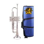 SOUND SAGA® ND Model Trumpet With All Accessories Including Mouthpiece & Bag. (SILVER)