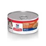 Hill's Science Diet Senior 7+ Canned Cat Food, Savory Turkey Entrée, 5.5 oz, 24 Pack wet cat food