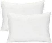 2Pack Baby Kids Pillowcases, Cotton Toddler Cushion Cover Travel Pillow Case Cover Soft Breathable Envelope Style for Boys Girls Bedding Toddler Cot 49 x 36cm Machine Washable (White)