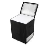 Dalema Chest Freezer Cover,Fit for Compact 5.0 Cubic Feet Chest Freezer,28"L X 23"W X 34"H Outdoor/Indoor Waterproof Dustproof Deep Freezer Cover.Top Openable Durable Thick Upright Freezer Cover Black