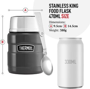 Thermos Stainless King Food Flask, 470ml – Insulated Lunch Container