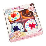 Funny Donut Socks Box for Women Ladies Teen Girls -Funny Gifts Fun Novelty Cute Crazy Funky Food Cool Cotton Crew Socks-Mothers Day Birthday Christmas Mom Sister Wife Gifts Stocking Stuffers (4 Pairs)