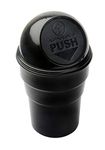 APPUCOCO Mini Car Trash Bin Can Holder Dustbin - Black (L 17 x W 6.5 cms)