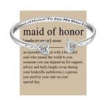 Lywjyb Birdgot Wedding Party Gift Maid of Honor Bracelet Bridal Shower Gifts Bridesmaid Gift from Bride BFF Gift (honor br CA)