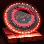 TOSY Flying Disc - 16 Million Color RGB or 36 LEDs, Extremely Bright, Smart Modes, Auto Light Up, Rechargeable, Birthday, Camping, for Men/Boys/Teens/Kids, 175g Frisbee