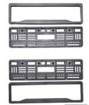 Cabix Car IND Number Plate Frame Cover Black HSRP Standard Size (Front and Back) Full Open Universal for Kia Seltos/Carens/Sonet/EV6