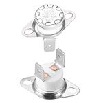 uxcell KSD301 Thermostat 155°C/311°F 10A Normally Closed N.C Adjust Snap Disc Temperature Switch for Microwaves,Oven,Coffee Maker 2pcs,Ceramic Material