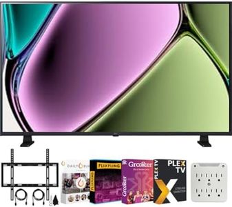 LG 32LR655BPUA 32 inch Class LR65 Series LED HD WebOS TV Bundle with Deco Mount Flat Wall Mount Kit for 19-45 inch TVs + Tech Smart USA Movies Streaming 2020 + 6-Outlet Surge Adapter