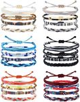 Florideco 24 Pcs Boho Surfer Bracel