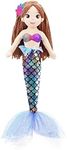 June Garden 18" Sparkly Mermaid Tifara - Soft Plush Stuffed Mermaid Doll Gift for Toddler Girls