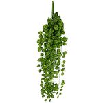 Artificial Fake Hanging Vine Plant Leaves Garland Home Garden Wall Decoration - HHmei Simulation Green Vine Rattan 1 9 Fork (Green 67C)