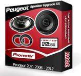 207 Speaker upgrade Front Door Pioneer car speakers 6.5" 17cm 300W