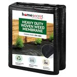 Homesecret 105 GSM Weed Membrane Heavy Duty - 2M x 10M Weed Control Membrane - Garden Membrane Weed Control - Weed Control Fabric - Landscape Fabric, Weed Barrier Fabric, Weed Matting - Black