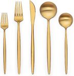 40 Piece Gold Silverware Set for 8,