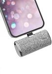 iWALK Small Portable Charger Power Bank 4500mAh Ultra-Compact Cute Shiny Battery Pack Compatible with iPhone 14/13/13 Pro Max/13 Mini/12/12 Mini/12 Pro Max/11 Pro/XS/XR/X/8/7/6/Plus Airpods,Silver