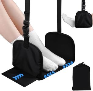 PENGARO Airplane Foot Rest, Widen Travel Foot Hammock Memory Foam Plane Footrest to Relieve Feet Soreness, Airplane Foot Hammock for Long Haul Airplane Travel Car Train Office Long Flights Essentials