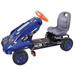 Hauck Pedal Go Kart, NERF Striker - for Children 4 Years+ up to 50 kg, Steel Frame, Adjustable Seat, Handbrake, Large Wheels with Rubber Profile, Slots for NERF Darts and NERF Blaster