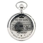 Brelsen to My Son Silver Pocket Watch, Birthday Pocket Watch, Graduation Pocket Watch, Father Son Pocket Watch, Son Pocket Watch, Engraved Pocket Watch