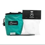 Psychi OG Waist Chalk Bag Starter Pack Bundle for Rock Climbing Bouldering Gym (Turquoise)