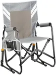 GCI Outdoor Freestyle Stowaway Rocker Portable Rocking Outdoor Camping Chair, Varsity Gray/White